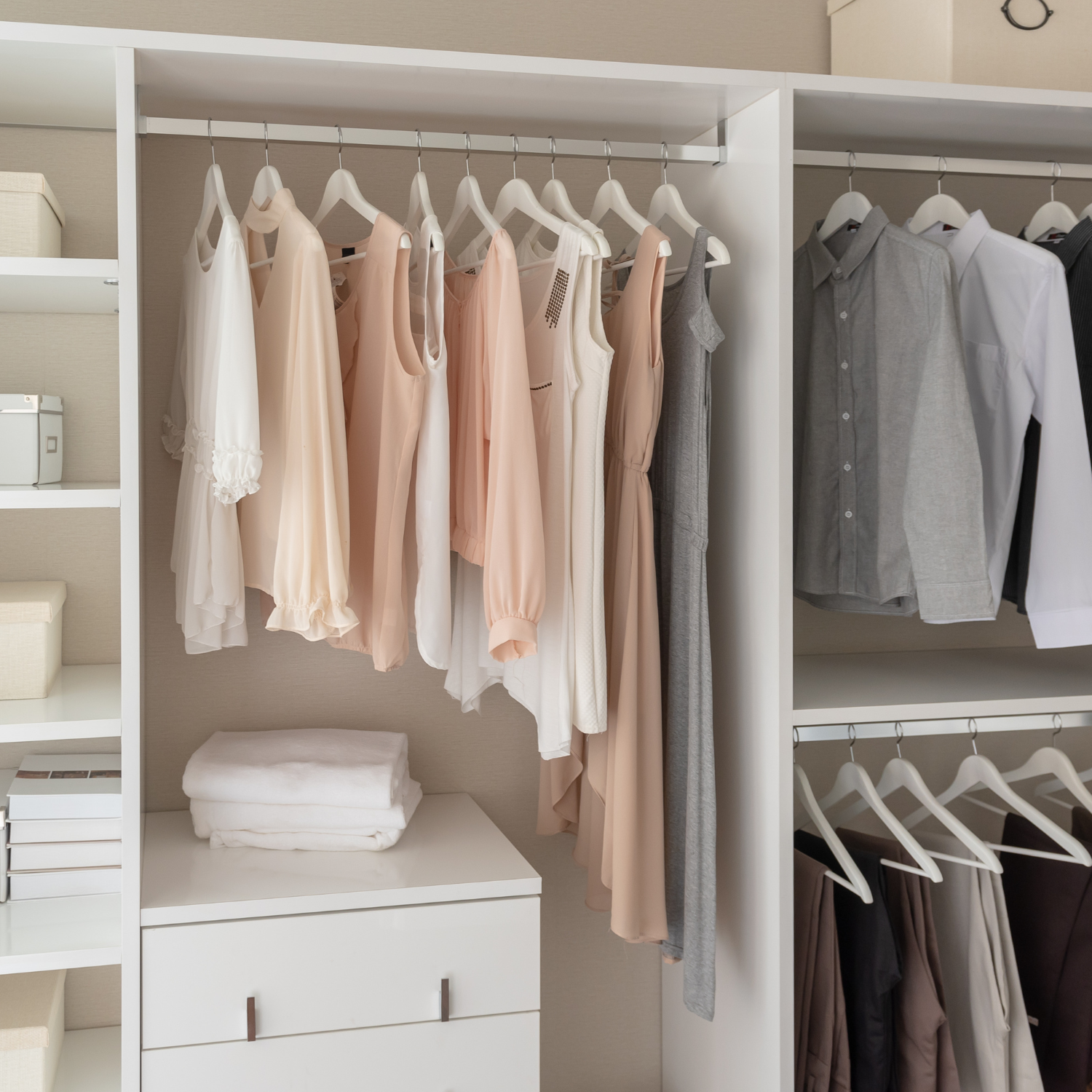 Guide to simple closet organization. Organized closet